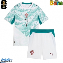 Portugal Cristiano Ronaldo #7 Bortedraktsett Barn EM 2024 Kortermet (+ Korte bukser)